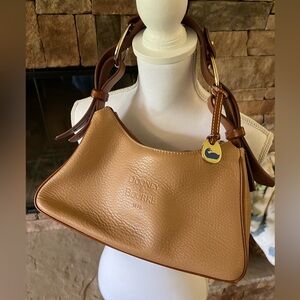 Dooney & Burke tan leather hobo bag